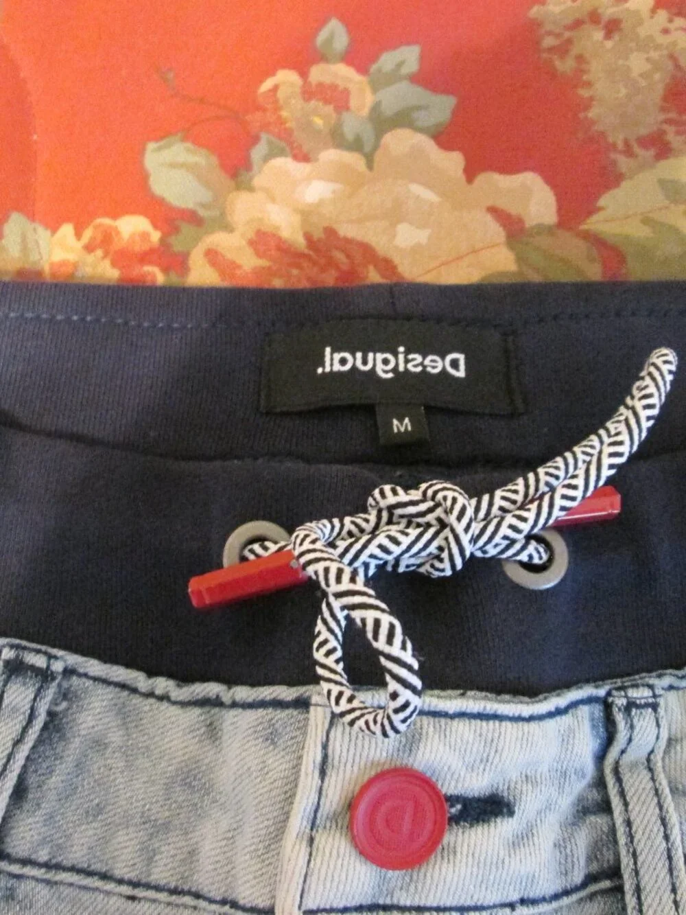 Desigual Men's Athletic Inspired Flipped Logo Jeans Size M (32)